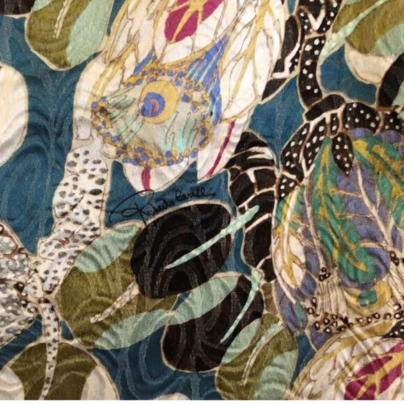 Roberto Cavalli Green Patterned Pencil Mini Skirt - Picture 9 of 10